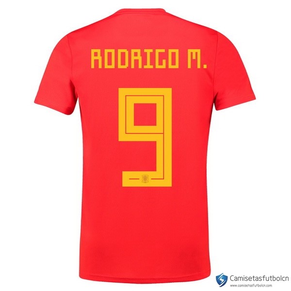 Camiseta Seleccion España Primera equipo Rodrigo M. 2018 Rojo